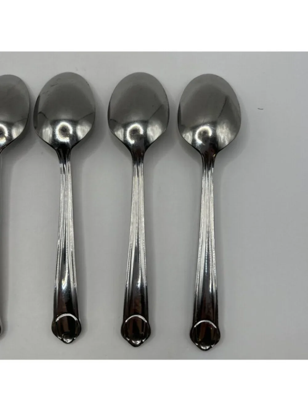 7 Mikasa Classico Satin Teaspoons 18/8 Stainless Gerald Patrick 6.25